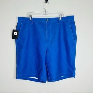 NWT FootJoy Blue Washed Twill Chino Shorts 42W